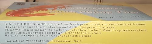 16oz Prawn Crackers Shrimp Chips Banh Phong Tom Giant Bridge Brand Deep Fry at Home