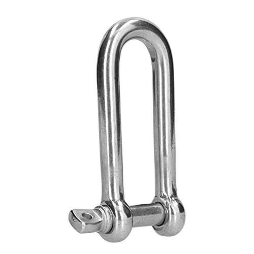 Anchor Shackles, Long D Shackle Marine Grade Rigging for Machinery for Boat for Railways (10pcsM4) (10pcsM5)