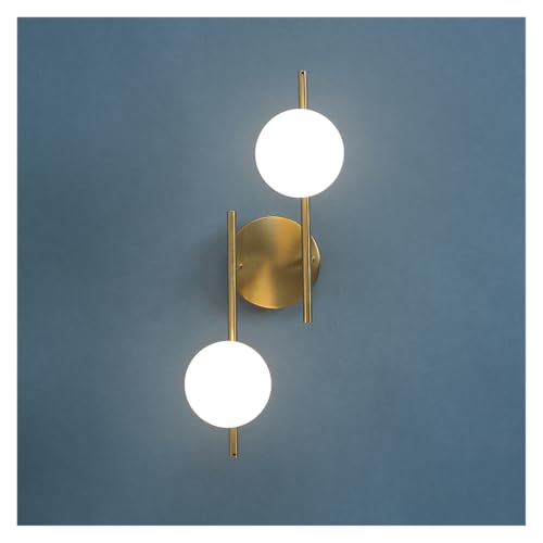 Lámparas de pared de diseño minimalista con esferas de vidrio opalino