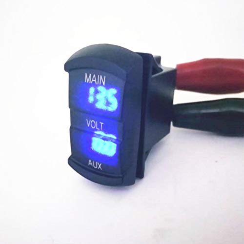 Voltmètre voiture bateau 12V-24V indicateur écran LED double pour batterie