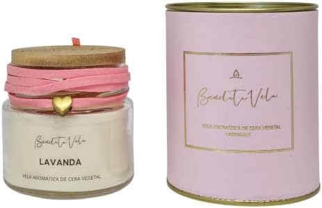Vela perfumada aromatizada de cera vegetal Lavanda Bendita Vela