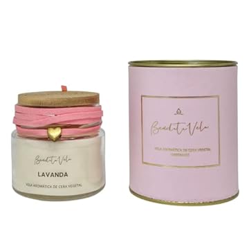 Vela perfumada aromatizada de cera vegetal Lavanda Bendita Vela