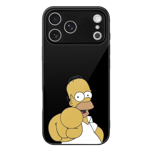 iPhone17 Pro Max用ケース ザ・シンプソンズ スマホケース アイフォン17 Pro Max用ケース TPU 強化ガラス おしゃれ かわいい 携帯カバー 2025年新型 プレゼント