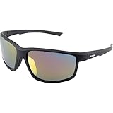 ALPINA DEFEY - Verspiegelte und Bruchsichere Sport- & Fahrradbrille für Erwachsene, Anti-fog, bruchsicher, mit UV-A-, B- & -C-Schutz, black matt (red)