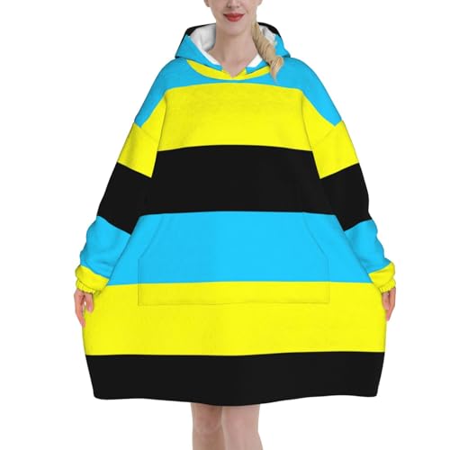 Couverture à capuche en flanelle contre le froid hivernal, plaid imprimé Burongan adulte