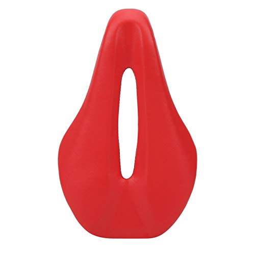 KIMISS Sillín Hueco Universal para Bicicleta: Cojín Ultraligero para Bicicleta de Montaña y Carretera, Asiento de Transpirable, Cómodo Accesorio de Ciclismo con Absorción de Impactos (Rojo)