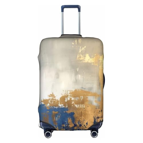 Housse de valise pour vacances et voyages d'affaires - Motif bleu doré M