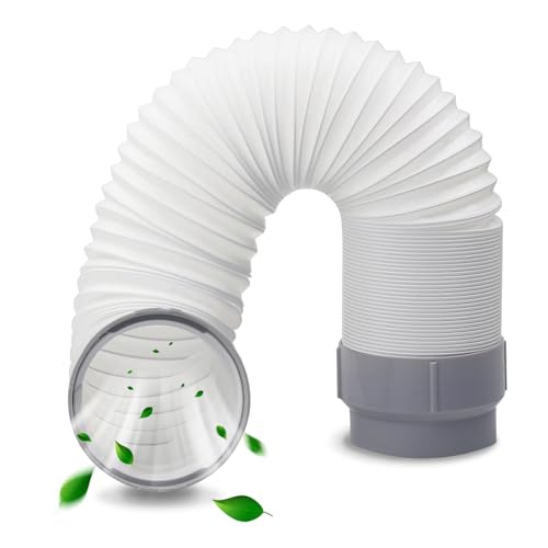 TL1854 5' Diameter Exhaust Hose Tube for Delonghi Portable Air Conditioner-Replaces Delonghi PACA140E PACC100EL PACC100 PACA110 PACCT90,44' length Include TL2667 Hose Connection