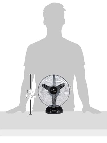 Image of Havells Birdie 230mm Personal Fan (Black Grey)