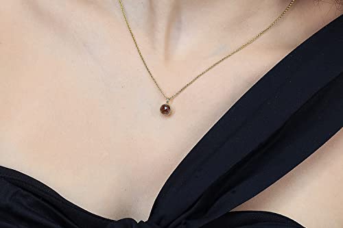 Pendentif quartz fumé brun : un collier délicat qui ne ternit pas