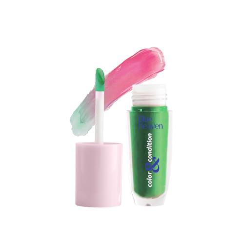Image of Blue Heaven Color & Condition PH based tinted lip oil for women, lip gloss infused with Cranberry, Raspberry & Hazelnut oil, Hydrating & Softening, Green Witch - 4.2ml