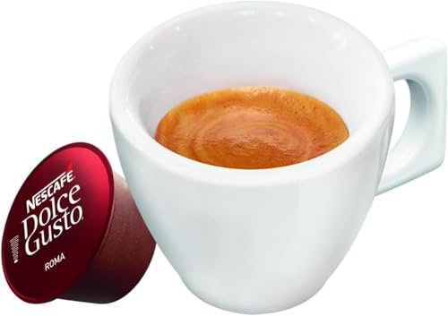 Image of Nescafe Dolce Gusto Espresso Roma Coffee Pods By COUGAR | Intensity 8 Cremoso Blend | Italian Inspired Rich & Smooth Roast | Compatible with Dolce Gusto Machines | 16 Capsules | Aromatic Balanced Espresso | Premium Coffee Experience - (Imported-UK)