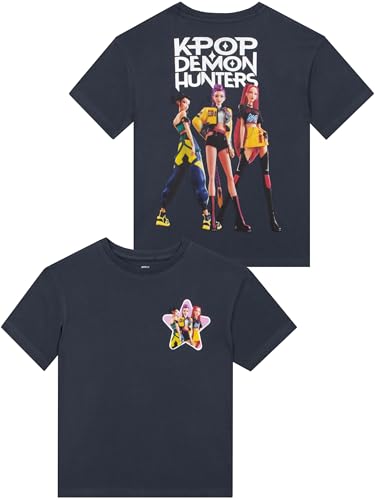KPop Demon Hunters T Shirt Mädchen Huntrix Kurzarmshirt Tshirt Mädchen Boxy Top Kinder 134