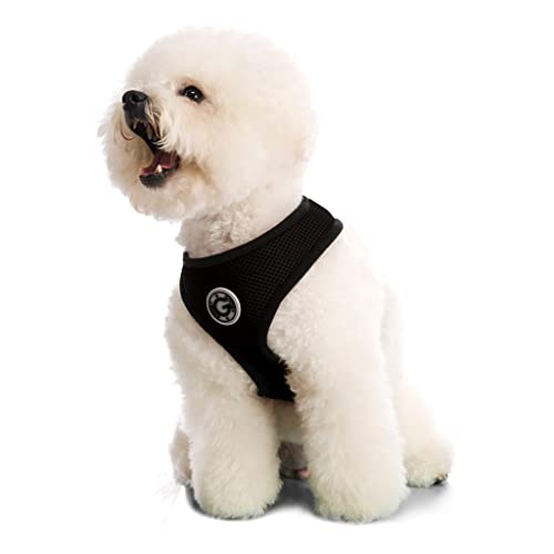 Peitoral Gooby de malha macia e respirável para cães pequenos, preto, grande