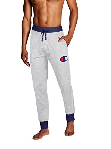 Champion Men's Sleep Jogger Pants, Men's Rib Cuff Sleep Pants, Comfortable Lounge Jogger Sweatpants for Men, 29.5
