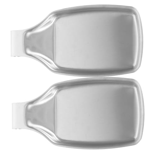 QUMIIRITY 2個 ステンレス製スプーンレスト 多機能キッチンツールホルダー 耐久性と清掃簡単な家用スプーン置き 調理器具整理用鍋杓子兼用