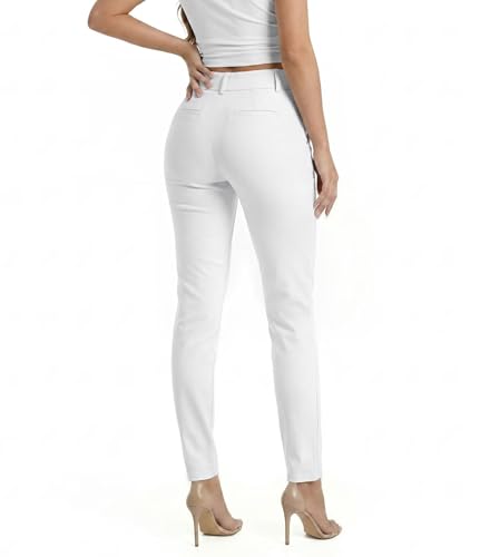 Image of Hybrid & Company Women's Work Chino Pants | Super comfy stretch fabric, flat front design, tailored fit, suitable for office, work, casual wear, and everyday comfort