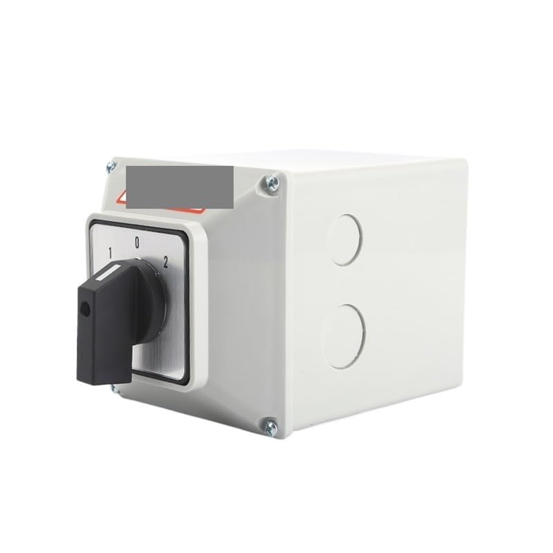 SZW26/LW26-63 63A 1-0-2 Interruptor de control cambio giratorio leva 3 posiciones, polos y 12 tornillos con carcasa Controls Switches