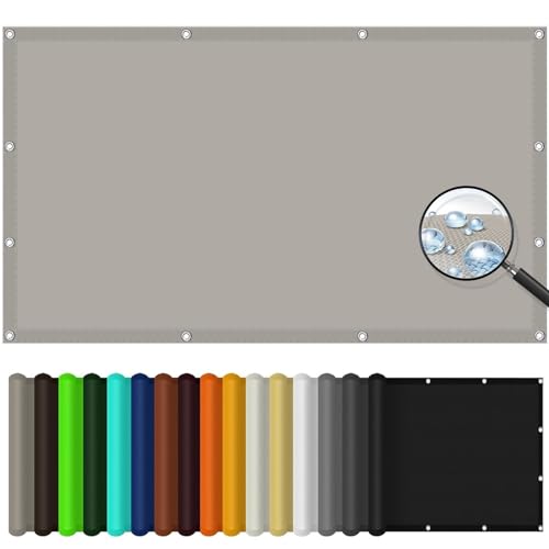 Voile d'ombrage carrée kaki 1.6x5 m avec corde pour pergola