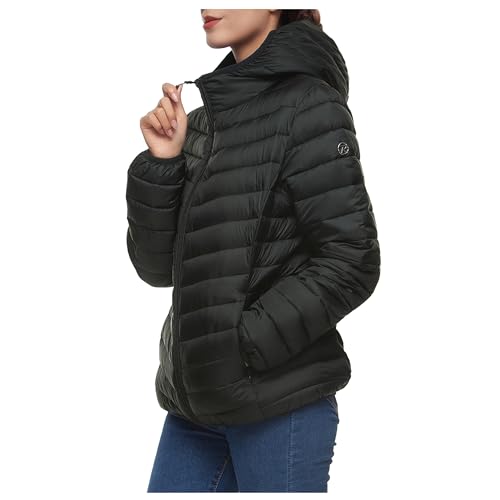 Rokka&Rolla Women's Lightweight Packable Puffer Jacket Winter Coat3