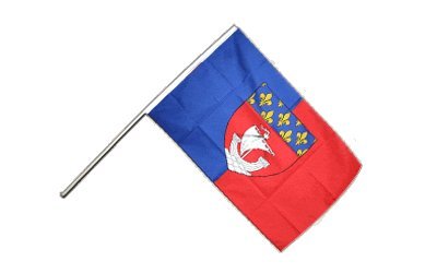 Drapeau France Paris sur hampe 60x90 tissu haute résistance