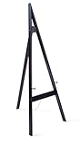 Wooden Display Easel with Height-Adjustable Pegs, 60 inches Tall - Black