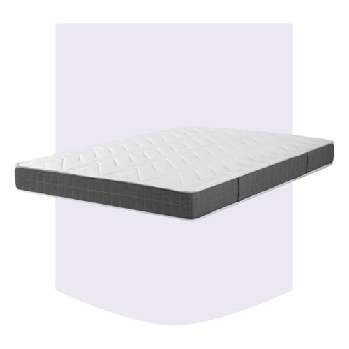 Lourini® Colchón 90 x 190 cm Muelles Ensacados, Colchón Individual Firmeza Media Ergosoft Pocket, Anatómico, Confort Óptimo, Transpirable, Enrollable al Vacío, Alta Estabilidad