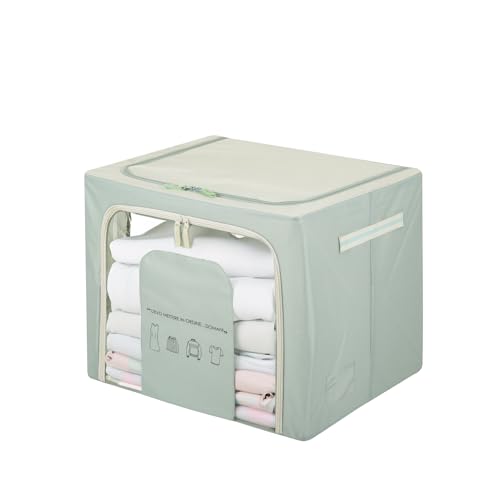 KASANOVA Caja armario 50x40x40 cm doble cremallera y texto verde