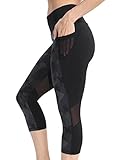 picotee Capri Leggings with Pockets for Women Mesh Camo Leggings Active Yoga...