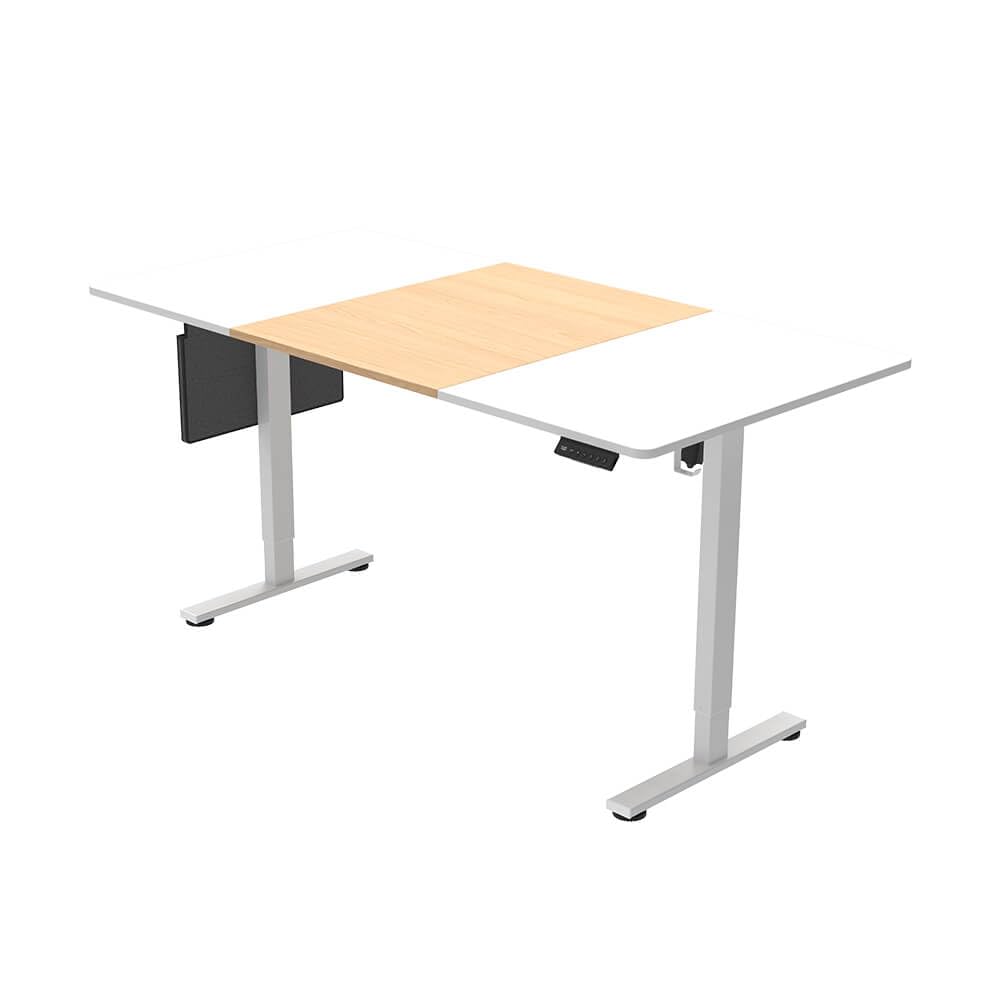 Home Deluxe Elmo - Scrivania regolabile in altezza, design ergonomico, colore bianco, 160 x 60 cm, per casa e ufficio