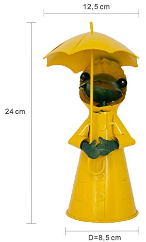 B2S BACK2SEASON Zaunfigur Frosch Zaunhocker Metall Zaundeko Vorgarten wetterfest Dekoration (H=24 cm)