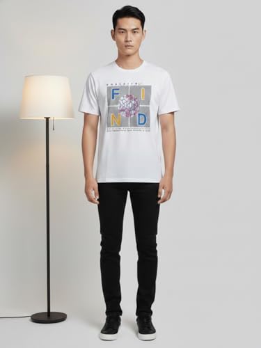 Image of Dollar Men's Pack of 1 Printed Non Zipper Round Neck T-Shirt