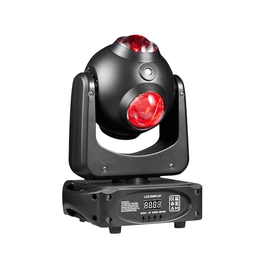 DJ-Party-Lichter, 100-W-Moving-Head-Licht mit Beam-Effekt-Scan-Licht, unendlich drehbare DJ-Lichter mit aktiviertem Ton für Hochzeits-DJ-Partys und Live-House