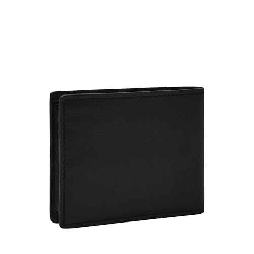 Image of Fossil Carson Leather Bifold Wallet for Men with Flip ID