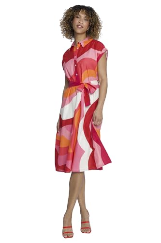 Image of Maggy London Women's Versatile Short Sleeve Collared A-line Dress for Women | Wedding Guest Dresses for Women