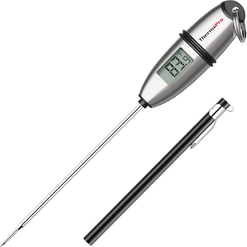 Image of LABART ThermoPro TP-02S Instant Read Meat Thermometer Digital Cooking Food Thermometer with Super Long Probe for Grill Candy Kitchen BBQ Smoker Oven Oil Milk Yogurt Temperature, Stainless Steel