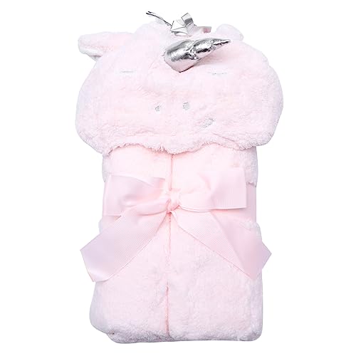 FRCOLOR Toalla de Baño Infantil con Capucha de Algodón Diseño Unicornio para Bebés Recién Nacidos Suave Absorbente y Amigable Piel para Baño y Piscina