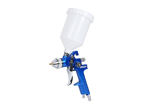 NTools SG 828 - Pistolet à Peinture HVLP Professionnel 1,3 mm | Pulvérisateur à air comprimé pour Vernis, apprêts et Peinture carrosserie Automobile | Bleu
