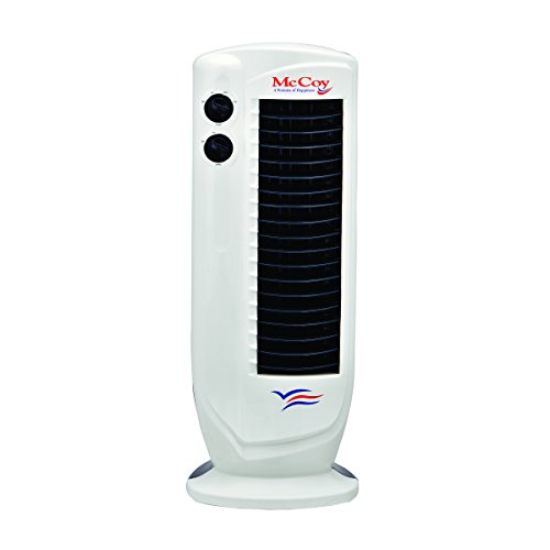 Image of McCoy Tower Fan Oscillating | Rotating | Portable with Blade | 25 Ft Cool Air Throw Without Water - TF 2016 (White)