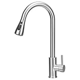 Wasserhahn Küche mit Brause Ausziehbar, Hochdruck Küchenarmatur aus Edelstahl Mischbatterie...