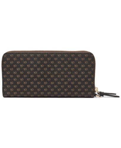Image of Calvin Klein Women's Key Item Saffiano Continental Zip Around Wallet With Wristlet Strap