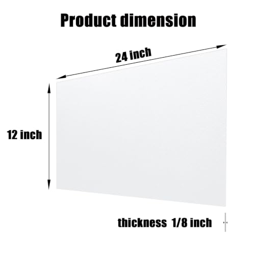 Image of ABS Plastic Sheet 1 /8 Inch Thick 12 inch x 24 inch (2-Pack),Two-Sided Heat Moldable Panel (Thermoplastic Textured Front & Smooth Back), White Thermoform Board Great for DIY Projects, Decor, Handcrafts