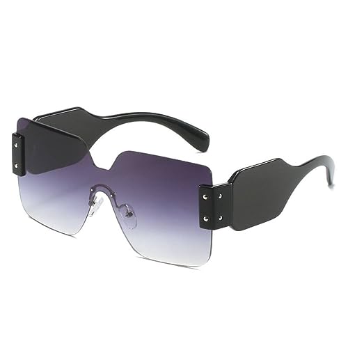 Lunettes de soleil carrées sans monture MUTYNE pour homme et femme élégante
