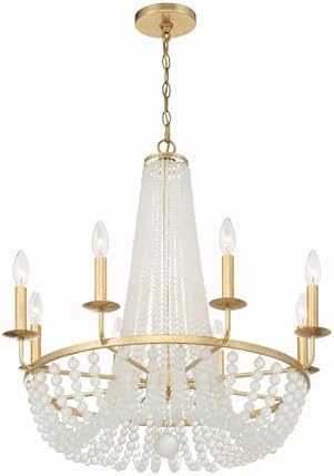 Crystorama Bella 8 Light Antique Gold Chandelier