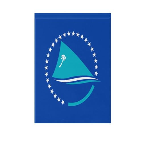 Drapeau national des États fédérés de Micronésie - Drapeau de jardin extérieur - Bannière de Thanksgiving pour décoration de cour - 71 x 101 cm - Double face