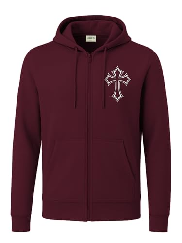 Image of ADRO Men's Regular Fit Zip-Up Hoodie for man | 320 GSM Cotton Poly Fleece Zipper Sweatshirt with Soft Fabric & Printed Hoodies