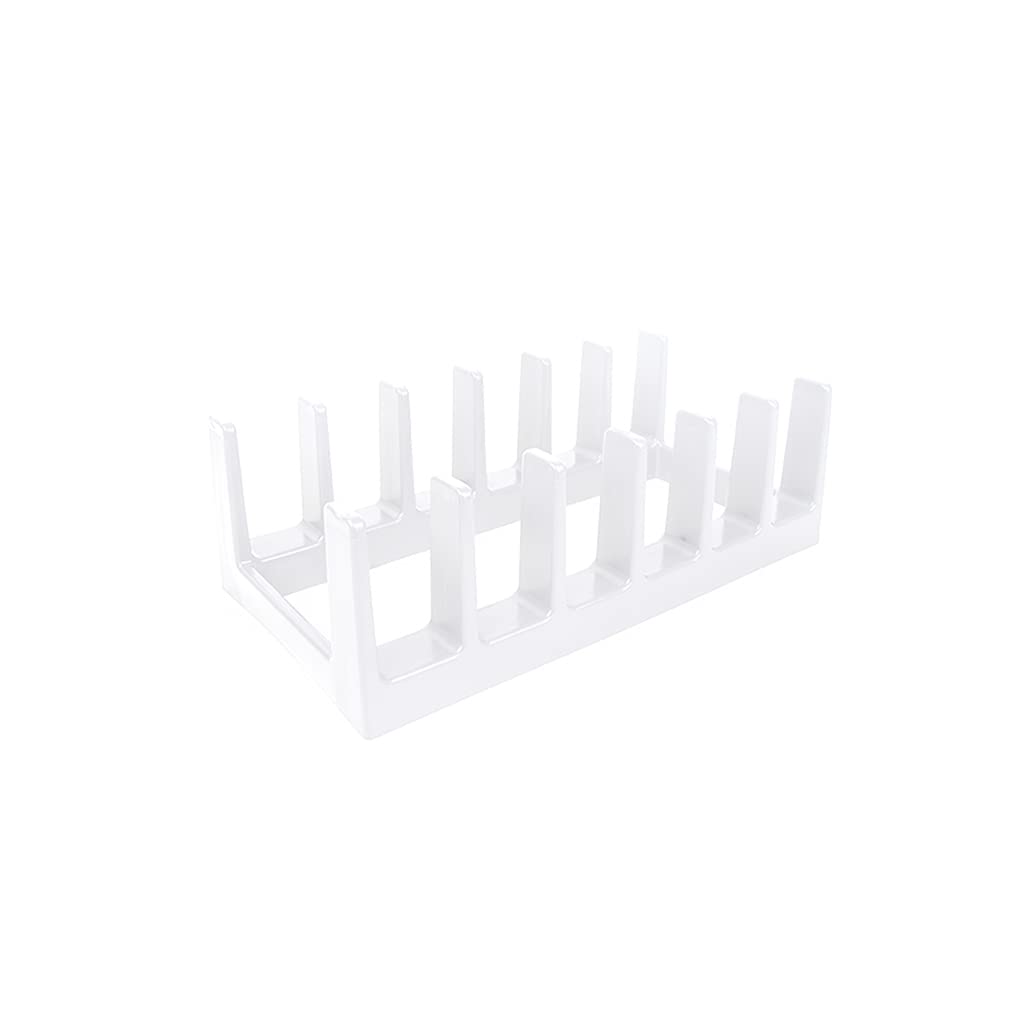 Topfdeckelhalter – Platzsparender Deckelhalter für bis zu 6 Deckel & Pfannen | Perfekte Küchenorganisation für Schubladen & Arbeitsplatten (Weiss)