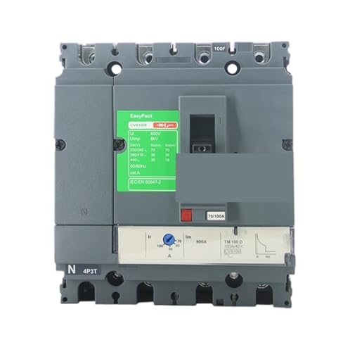 Disjoncteur boîtier moulé CVS100F TM100D 4P3D 100A contre les surcharges de réseau