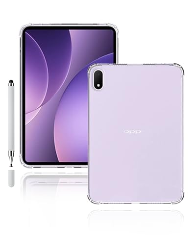 Klare Hülle für Oppo Pad Mini 8.8 Zoll Tablet,toergy schlanke leichte TPU-Schutzabdeckung, Flexible, weich, Kratzschutz, wasserdicht,Mit Touchscreen-Stift,Transparent