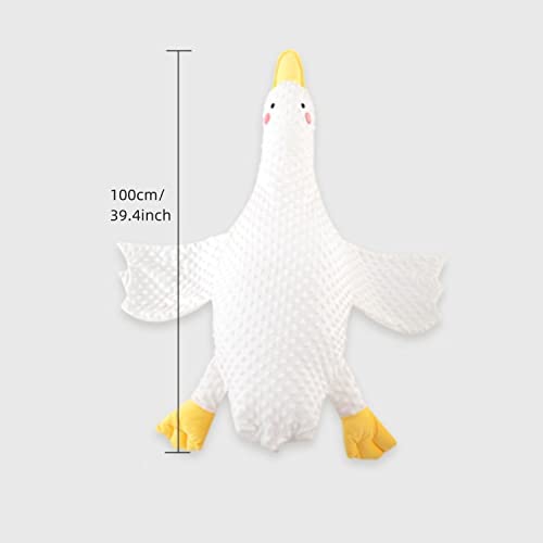 Cartoon Goose Shape Baby Anti Roll Multi-Functional Non Milk Regurgitation Newborn Soothing Exhaust Pillow Accompany Sleeping Hug Pillow For Unisex Infants Comfy Bedding Bolster With Fixing Belt #TOP2